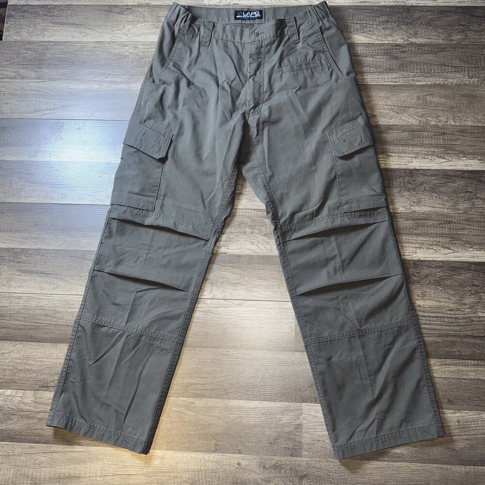 LAPG Tactical Cargo Pants 32x30 Gray Urban Ops Ripstop Utility Work Outdoor Mens